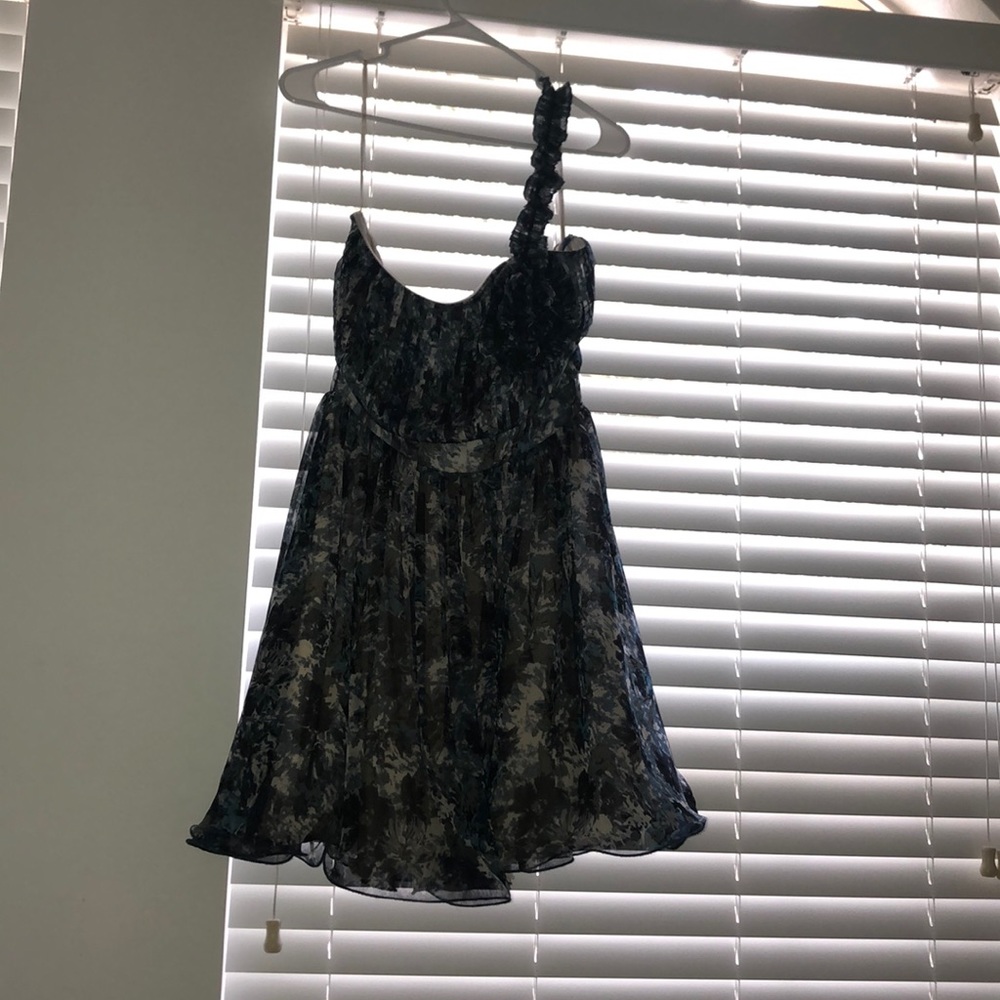 Blue one strap dress